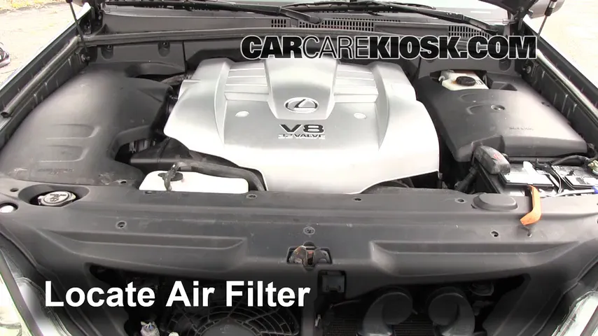 2003 Lexus GX470 4.7L V8 Air Filter (Engine) Replace